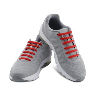 Casual Elastic Silicone No-Tie Shoelaces Red
