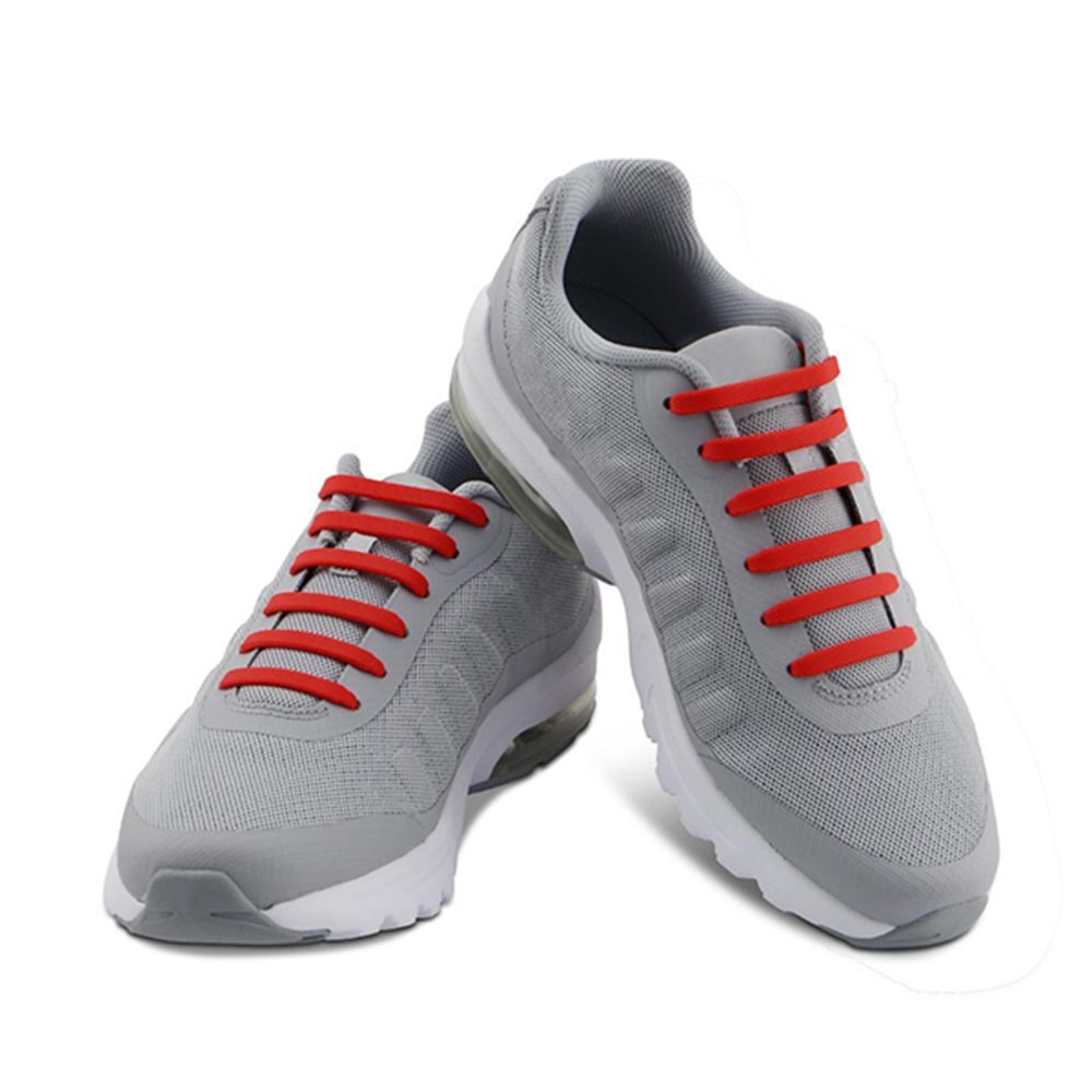 Casual Elastic Silicone No-Tie Shoelaces Red
