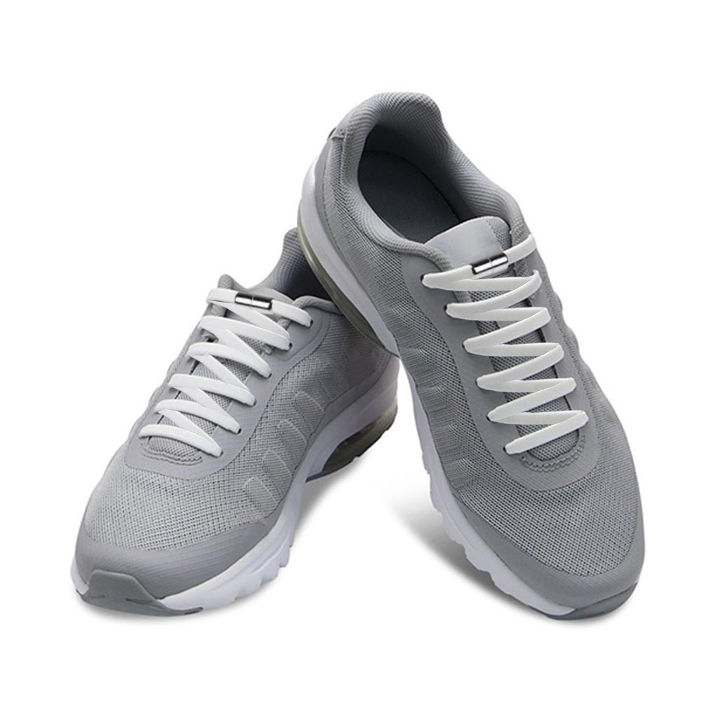 Casual Elastic Lock No-Tie Shoelaces White