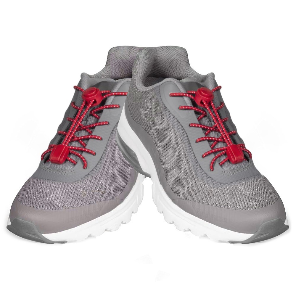 Casual Nylon Lock No-Tie Shoelaces Red