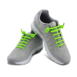 Elastic Curly Spring Spiral No-Tie Shoelaces Green