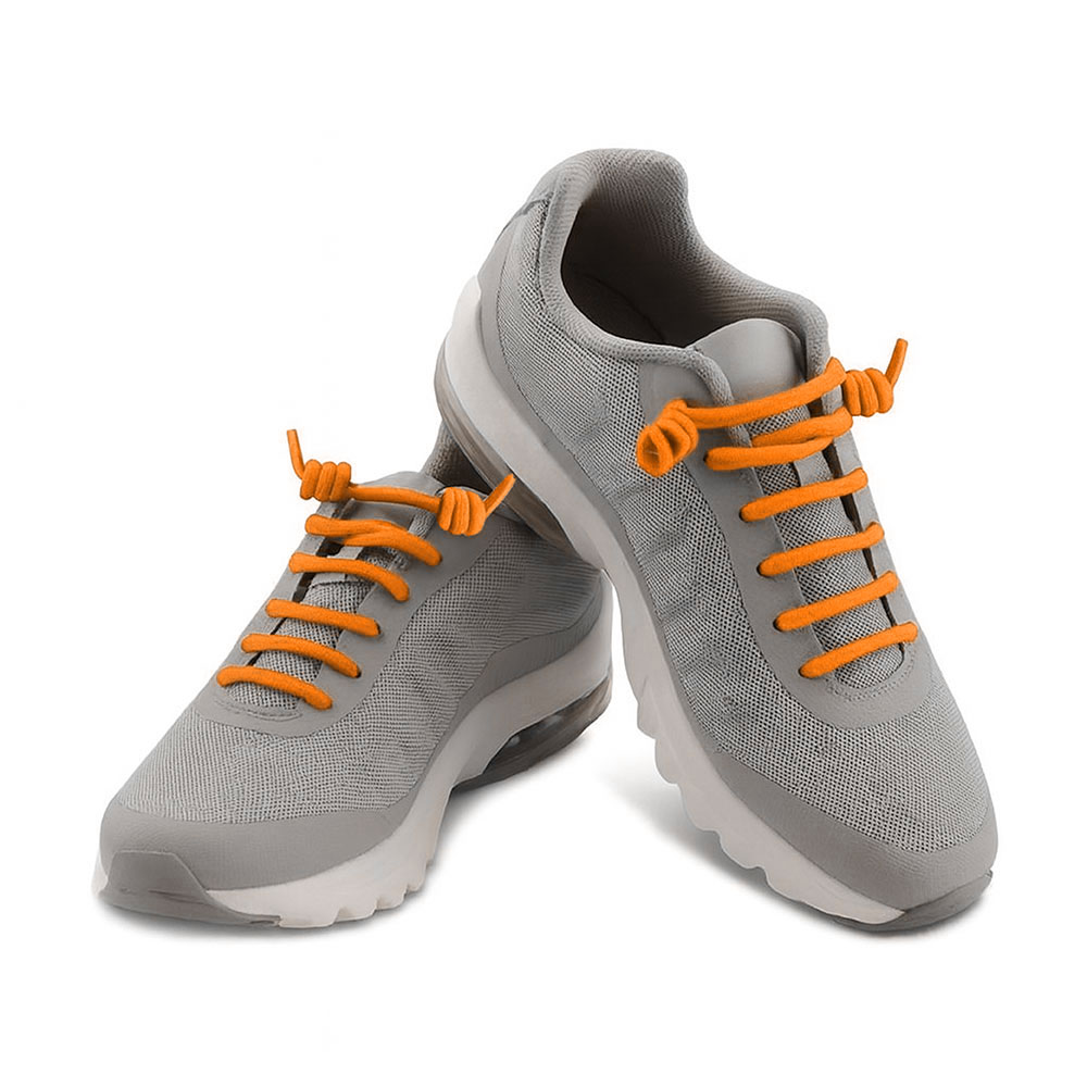 Elastic Curly Spring Spiral No-Tie Shoelaces Orange