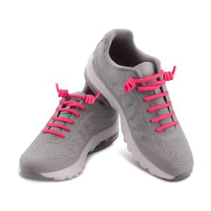 Elastic Curly Spring Spiral No-Tie Shoelaces Pink