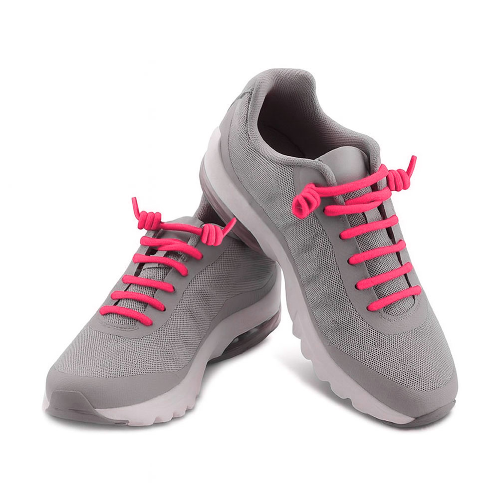 Elastic Curly Spring Spiral No-Tie Shoelaces Pink