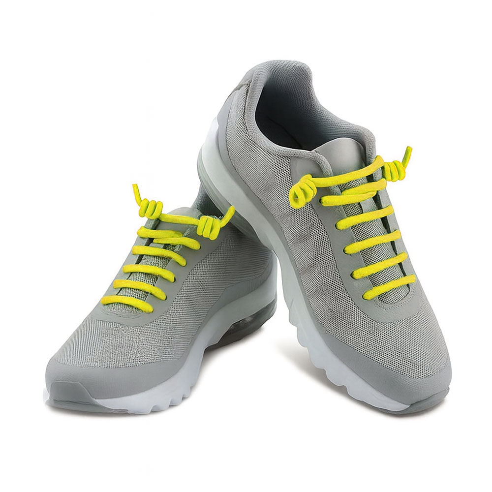 Elastic Curly Spring Spiral No-Tie Shoelaces Yellow