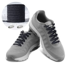 Casual Elastic Lock No-Tie Shoelaces Glitter Black